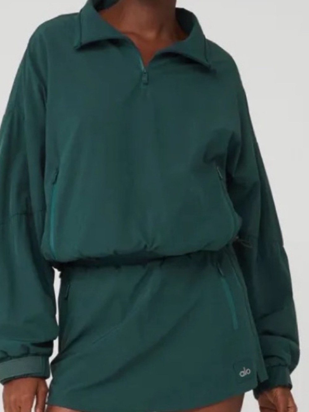 Alo Cropped Elevation Coverup - Deep Teal